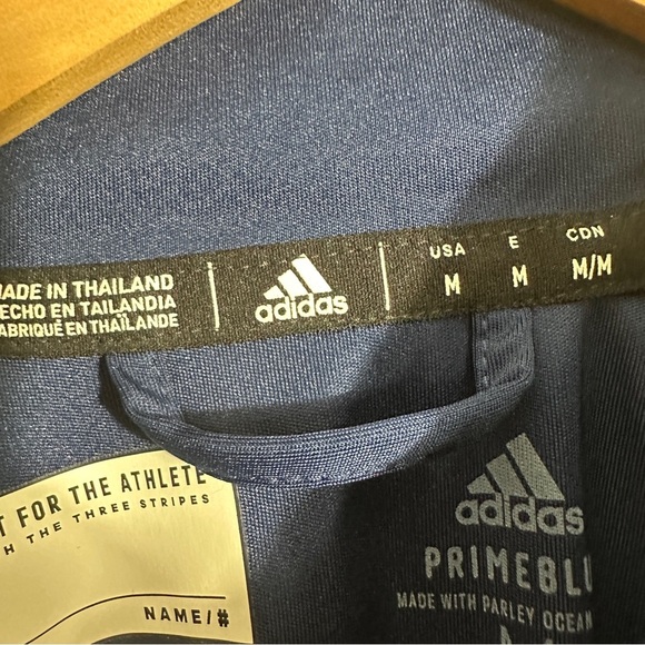 Adidas Bucknell 1/4 zip, size M, Primeblue (made with ocean plastic), collegiate - Picture 4 of 15